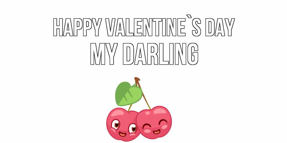 Greetings card с именем, my-darling Happy Valentine`s Day 14 февраля день всех влюбленных Greetings with text for free download 
